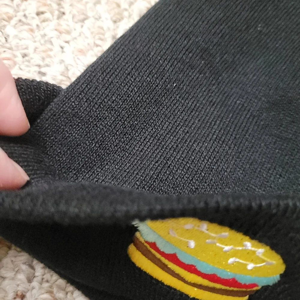 Couples Matching Beanie Hat Burger Fries Valentine Gift Set of 2 NEW Adult - Picture 11 of 12